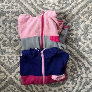 2 zip up Fleece Jackets